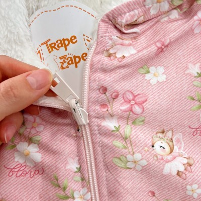 Jaqueta Pelinho de Carneiro Reversível Raposa Fadinha - Rosa 